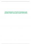 Integrated Exam 2 Practice Questions and Answers (With rationale) Latest 2023/2024
