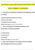 Florida Bail Bonds State Exam 2023- Bundle&excl;&excl;