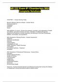 NR 222 Exam &num;1 Chamberlain With Complete Solutions