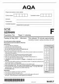 AQA GCSE GERMAN-G-8668-LF-QUESTION PAPER-16May23-PM-Foundation Tier Paper 1 Listening