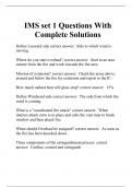 IMS set 1 Questions With Complete Solutions