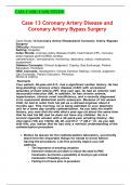 Case 13 Coronary Artery Disease and Coronary Artery Bypass Surgery CAD: CABG CASE STUDY