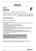 AQA GCSE GERMAN-G-8668-LF-TRAN-16May23-Foundation Tier Paper 1 Listening Test Transcript
