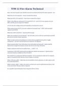 TFM 12 Fire Alarm Technical Exam Questions And Answers Rates A&plus;