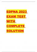 EDPNA Exam| 60 questions| with complete solutions