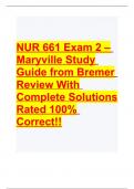 NURS 661 Maryville EXAM 2 QUESTIONS AND ANSWERS