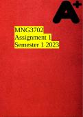 MNG3702 Assignment 1 Semester 1 2023