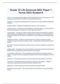  Grade 12 Life Sciences NSC Paper 1 Terms 2023 Graded A