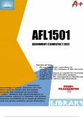 AFL1501 Assignment 4 (DETAILED ANSWERS) Semester 2 2023 (606303) - DUE 21 September 2023