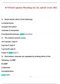 SCNM Q4 Capstone Physiology Q1&comma; Q2&comma; and Q3 review 2022 Graded A&plus;