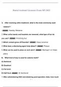 Dental Assistant Licensure Exam MN 2023 with complete solution