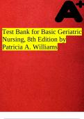 Test Bank for Basic Geriatric Nursing&comma; 8th Edition by Patricia A&period; Williams