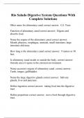 Rio Salado Digestive System Questions With Complete Solutions