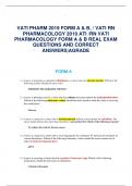 VATI PHARM 2019 FORM A & B&comma; &sol; VATI RN  PHARMACOLOGY 2019 ATI &sol;RN VATI  PHARMACOLOGY FORM A & B REAL EXAM QUESTIONS AND CORRECT  ANSWERS&vert;AGRADE
