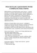 PSYCH EXAM 1 QUESTIONS WITH COMPLETE SOLUTIONS