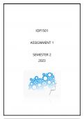 IOP1501 - ASSIGNMENT 1 - SEMESTER 2 (2023)