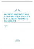 RN Leadership Online Practice 2016 B ATI RN Leadership Online Practice 2016 B RN ATI Leadership