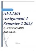 AFL1501 Assignment 4 Semester 2 2023 