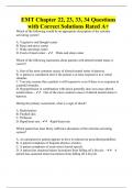 EMT Chapter 22, 23, 33, 34 Questions with Correct Solutions Rated A+