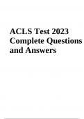 ACLS Test Questions and Answers Latest Update 2023/2024 (GRADED)