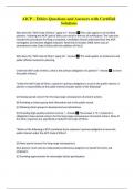 AICP &ndash; Ethics Questions and Answers with Certified Solutions