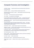 Computer Forensics and Investigation Questions with correct Answers