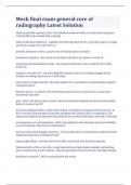 Mock final exam-general core of radiography Latest Solution