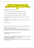 PMHNP certification Exam KM Questions with Correct Answers Rated A+