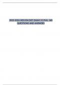 2023-2024 HESI RN EXIT EXAM V3 FULL 160 QUESTIONS AND ANSWERS