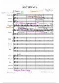A Level Music Claude Debussy Nuages annotated score