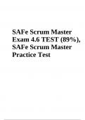 SAFe Scrum Master Questions With Answers | Latest Update 2023/2024 (GRADED A+)