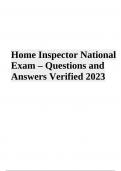 Home Inspector National Exam Questions and Answers Verified 2023/2024 (GRADED)
