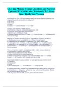 CLC 222 Module 5 Exam Questions and Answers  Updated 2023-2024 Latest Versions&sol; CLC Exam Study Guide New Version