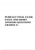 PUBH 6127 FINAL EXAM QUESTIONS AND ANSWERS LATEST 2023&sol;2024 GRADED A&plus; 