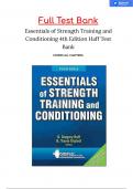 ESSENTIALS OF STRENGTH TRAINING AND CONDITIONING 4TH EDITION HAFF  TEST BANK
