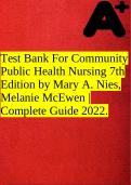 Test Bank For Community Public Health Nursing 7th Edition by Mary A. Nies, Melanie McEwen | Complete Guide 2022.