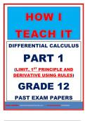 grade 12 calculus revision