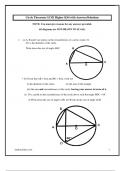 maths circle theorem revision with answers