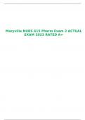Maryville NURS 615 Pharm Exam 2 ACTUAL EXAM 2023 RATED A+