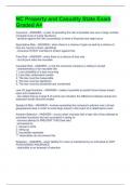 NC Property and Casualty State Exam Graded A&plus;