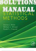 SOLUTIONS MANUAL for Statistical Methods 4th Edition by Mohr Donna, Wilson William & JFreund Rudolf. ISBN 9780323899888, ISBN-13 978-0128230435. (All 14 Chapters)