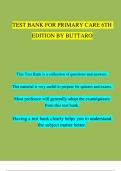 TEST BANK FOR PRIMARY CARE : A COLLABORATIVE PRACTICE,6TH EDITION BY BUTTARO Chapter 1 - 228  | 100 % Complete