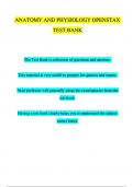  TEST BANK FOR ANATOMY AND PHYSIOLOGY OPENSTAX All Chapters 1 - 28 &vert; 100 &percnt; Complete