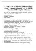 NU 606~Exam 3~Advanced Pathophysiology: Gould's Pathophysiology 6th - Ch 12,13,25,26 Questions With Complete Solutions
