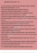 CMA NHA Practice Exams 1&comma; 2 & 3 Correct Answers