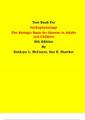 Test Bank - Pathophysiology  The Biologic Basis for Disease in Adults and Children  8th Edition By Kathryn L. McCance, Sue E. Huether | Chapter 1 – 50, Latest Edition|