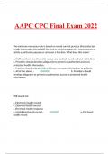AAPC CPC Final Exam 2022
