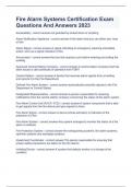 Fire Alarm Systems Certification Exam Questions And Answers 2023