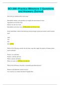 SCI 200--Practice Milestone 3 Questions and Answers &lpar;Solved&rpar;
