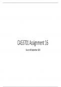 CAS3701 Assignment 16 Due date extented to 12 september 2023